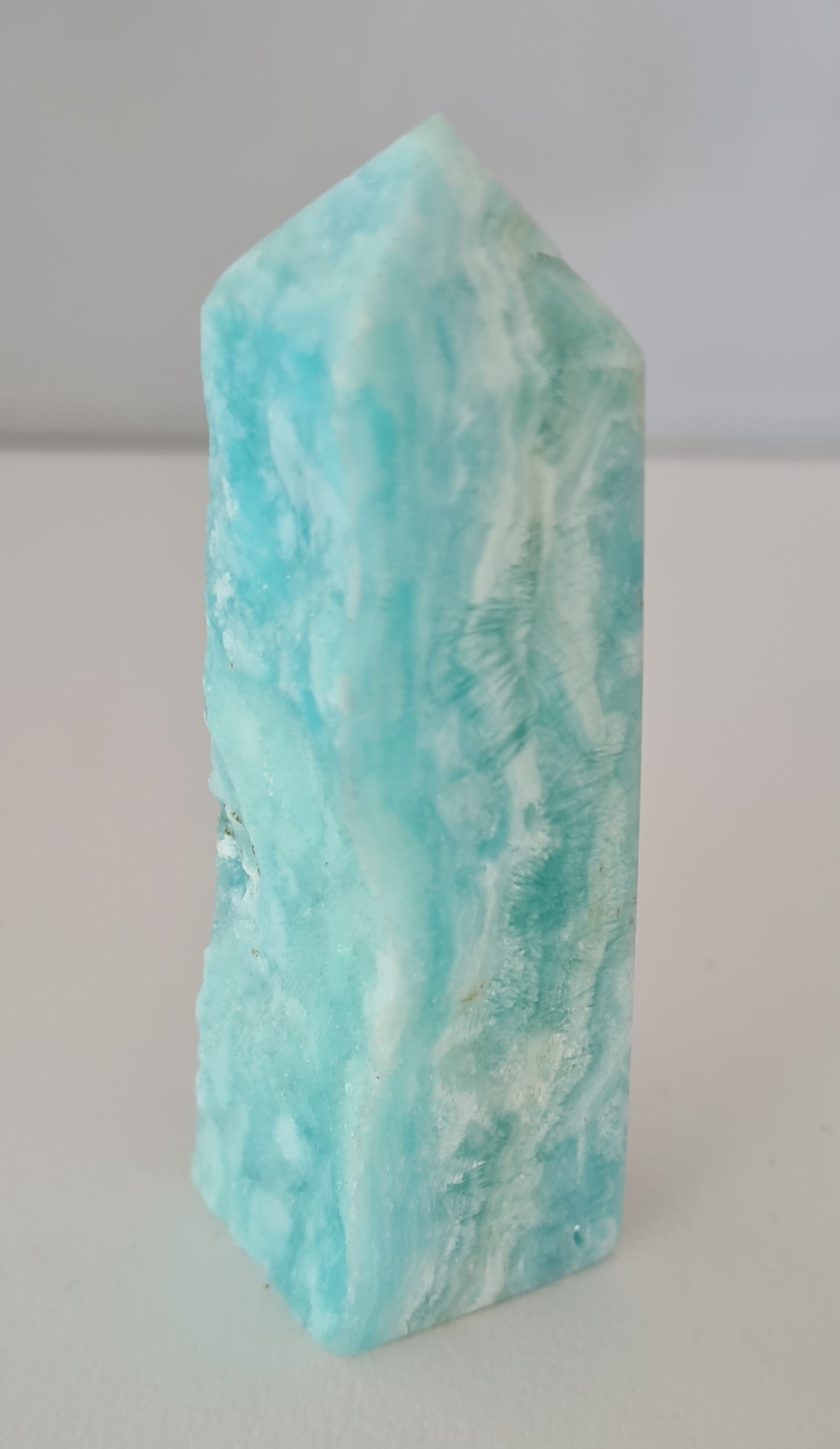 Pointe semi polie aragonite bleue n°15