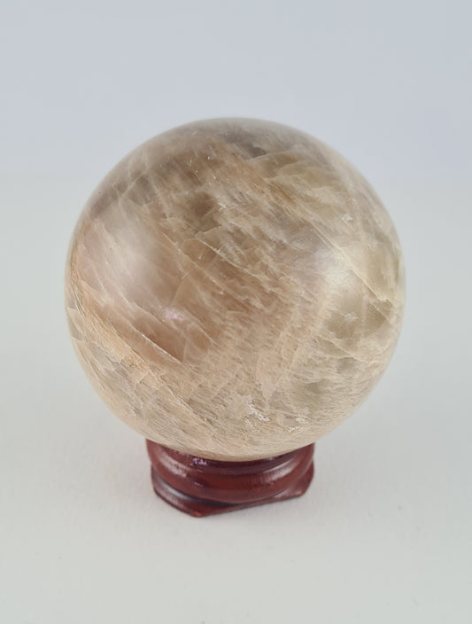 Sphère Pierre de lune grise orangée 5cm / n°92