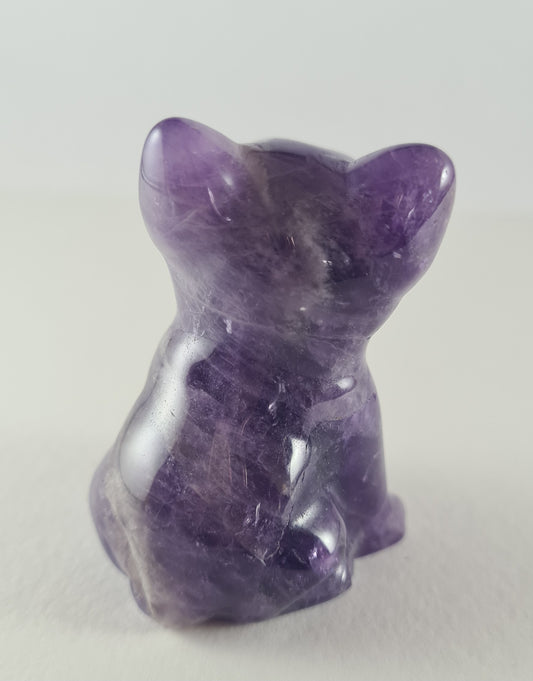Figurine Bouledogue Améthyste 5cm / n°48