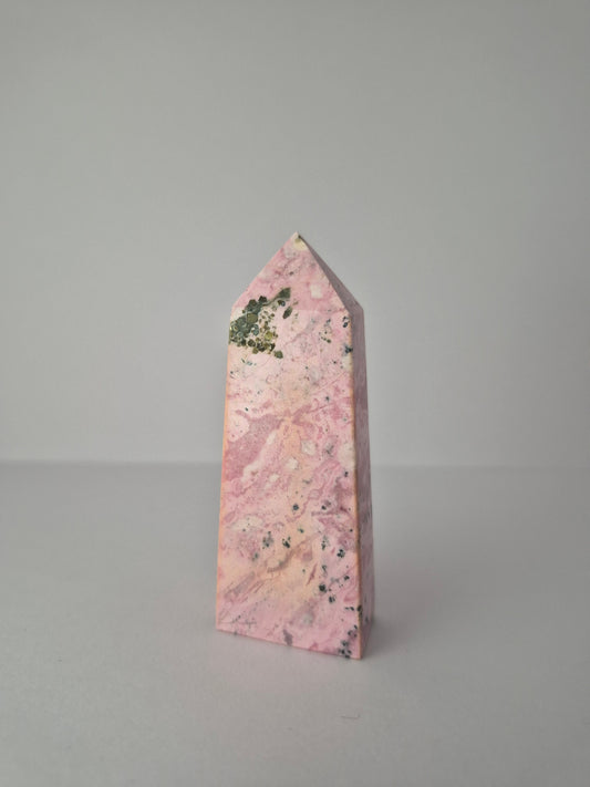 Pointe Tour Polie Rhodonite 7,5cm / n°31