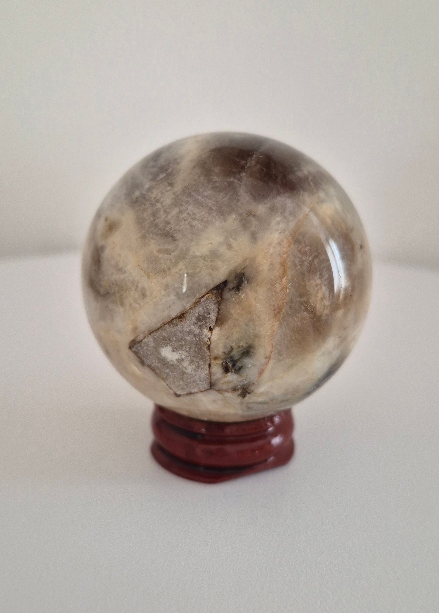 Sphère Pierre de lune noire 5,5cm / n°88