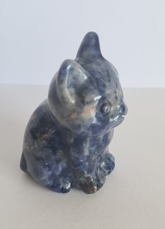 Figurine chat Sodalite / n°53