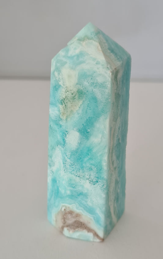 Pointe semi polie aragonite bleue n°15