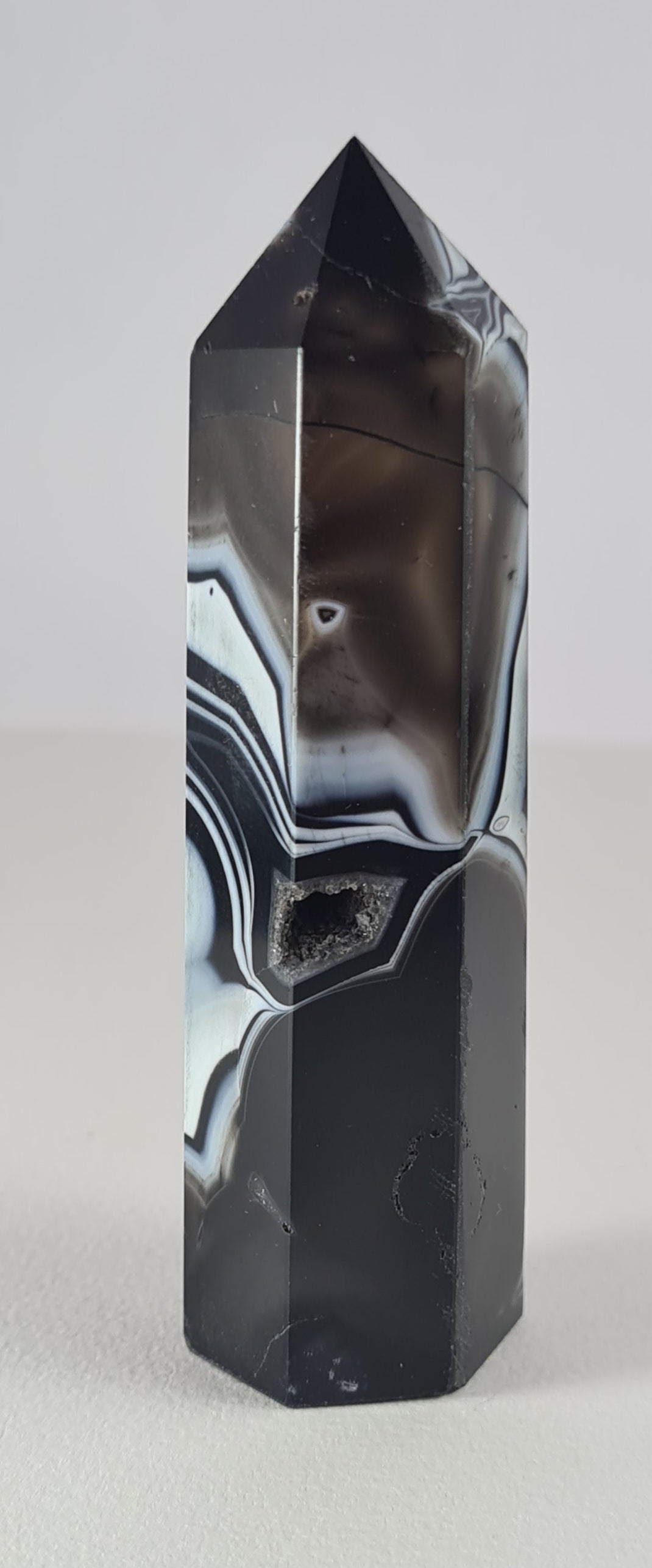 Pointe polie Agate noire n°12
