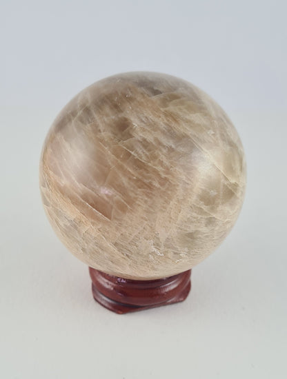 Sphère Pierre de lune grise orangée 5cm / n°92