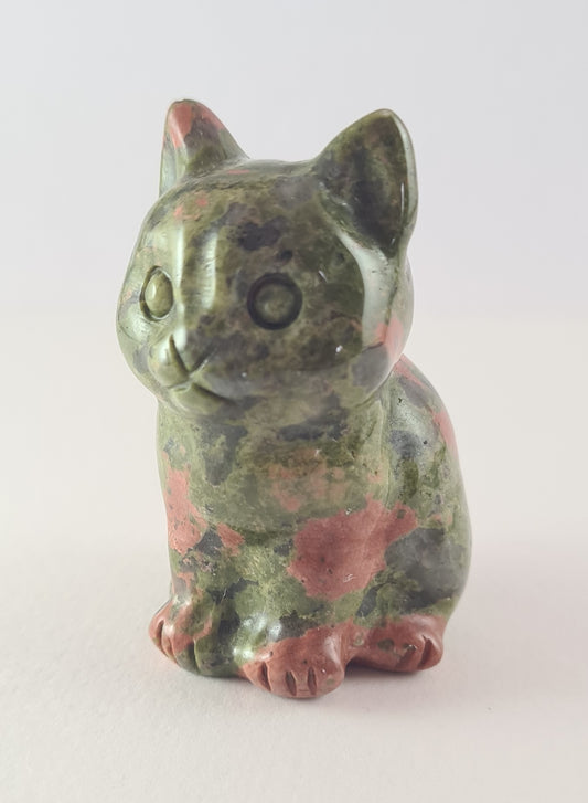 Figurine chat Unakite n°1