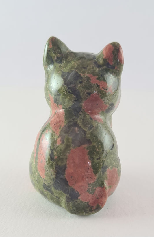 Figurine chat Unakite n°1