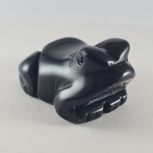Figurine Grenouille Obsidienne n°19