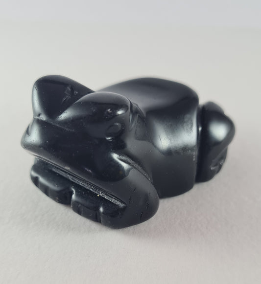 Figurine Grenouille Obsidienne n°19