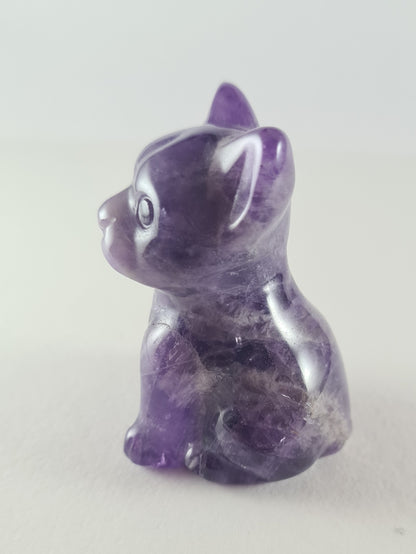 Figurine Bouledogue Améthyste 5cm / n°48