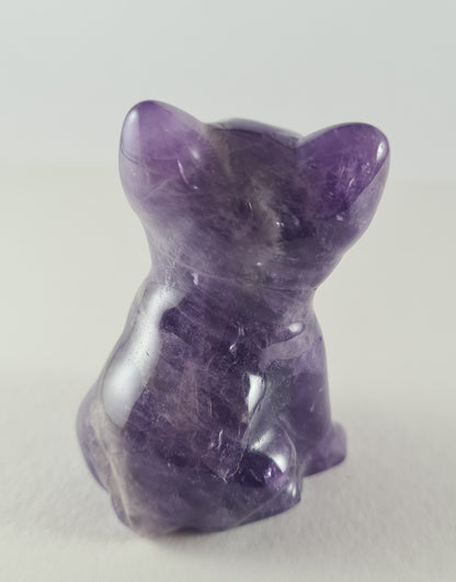 Figurine Bouledogue Améthyste 5cm / n°48