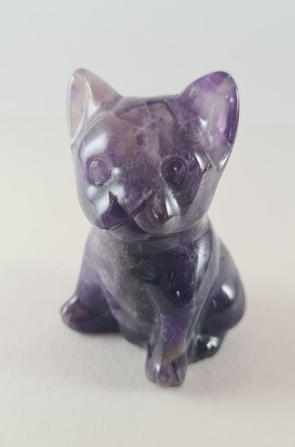 Figurine Bouledogue Améthyste / n°47