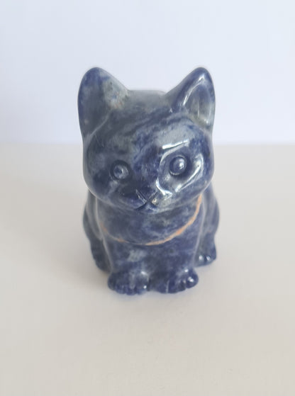 Figurine chat Sodalite / n°96