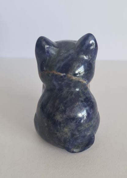 Figurine chat Sodalite / n°96