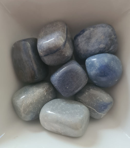 Pierre roulée Aventurine bleue