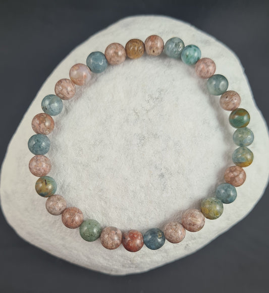 Bracelet Jaspe océan 6mm