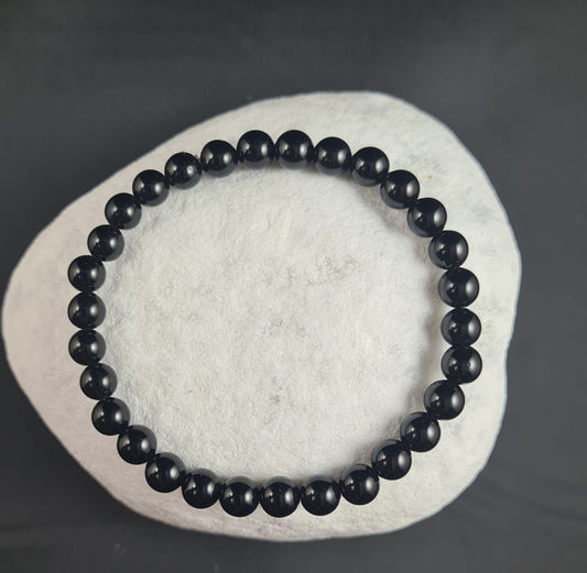 Bracelet Obsidienne 6mm