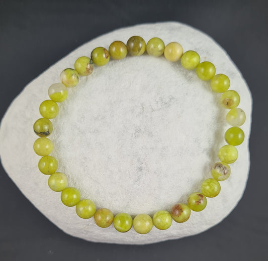 Bracelet Opale verte 6mm