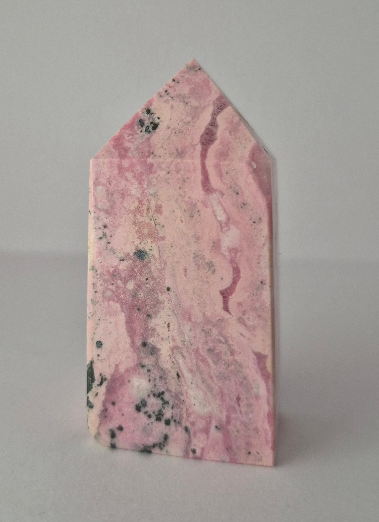 Pointe Tour Polie Rhodonite 6cm / n°32