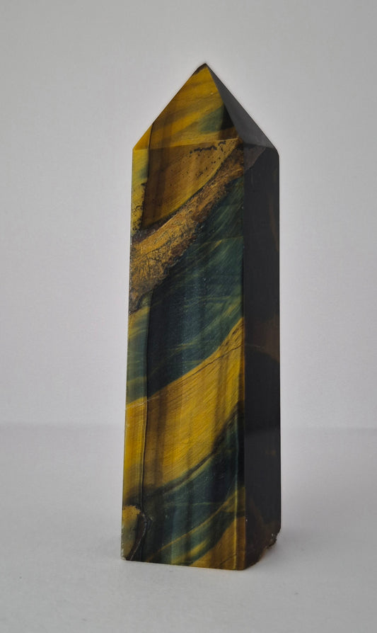Pointe polie Œil de tigre avec Œil de faucon 8,7cm / n°36