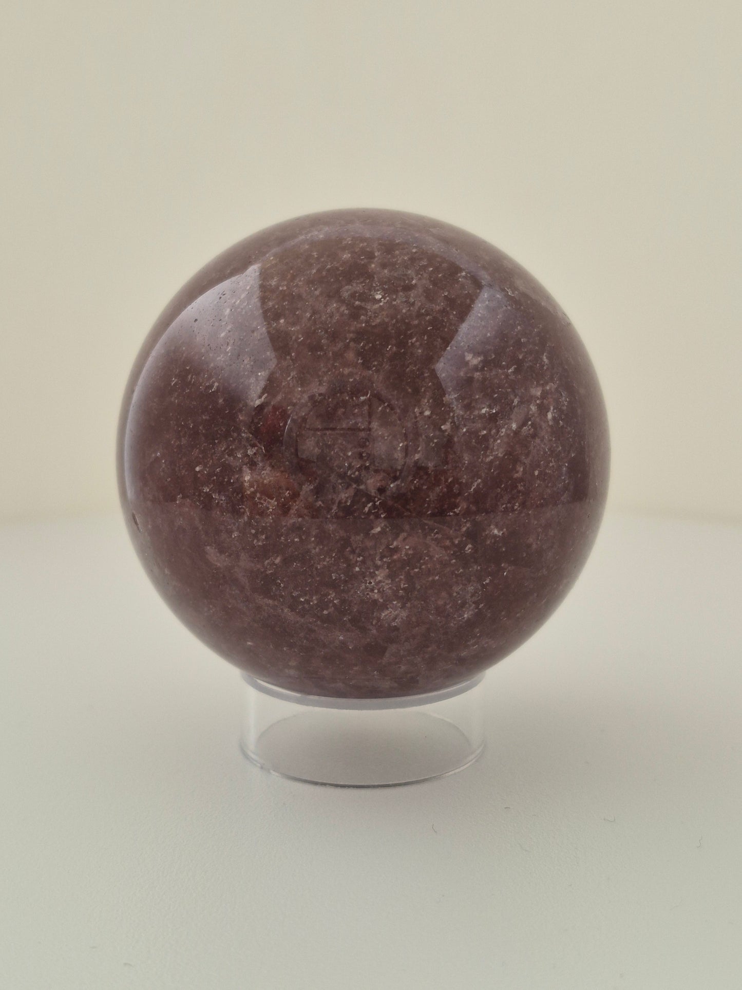 Sphère Quartz hématoïde (ou quartz fraise) 6cm / n°85