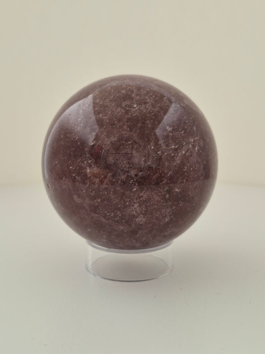 Sphère Quartz hématoïde (ou quartz fraise) 6cm / n°85