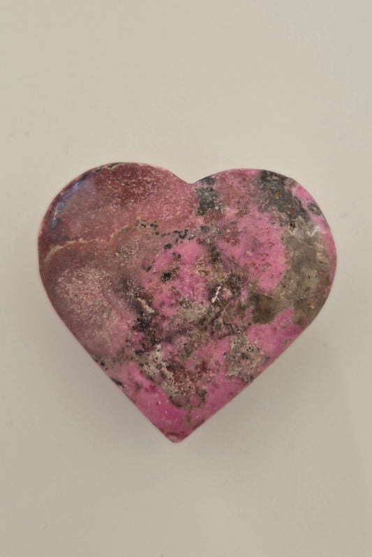 Cœur polie Rhodonite