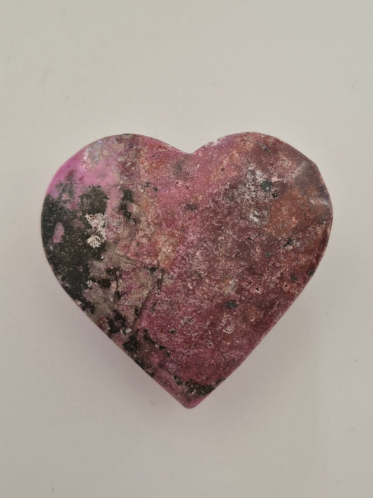 Cœur polie Rhodonite
