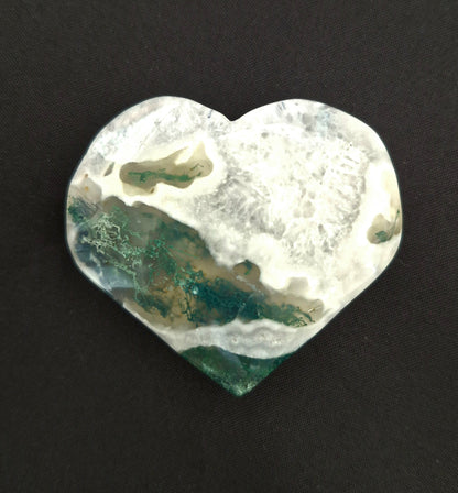 Cœur polie Agate mousse