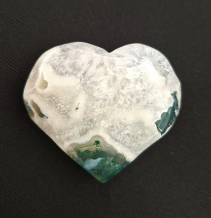 Cœur polie Agate mousse