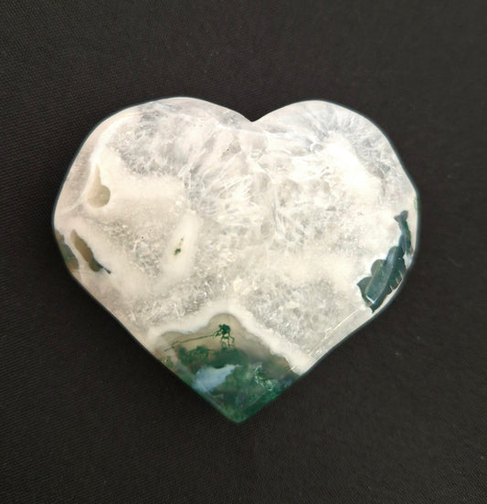 Cœur polie Agate mousse