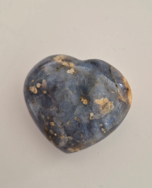 Cœur polie Opale bleue n°2