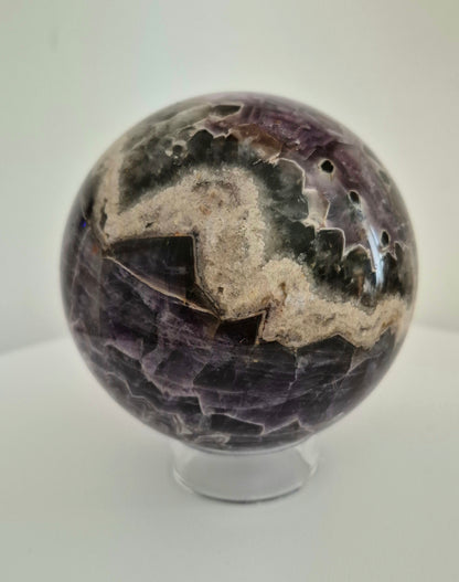 Sphère Améthyste Chevron 9cm / n°106