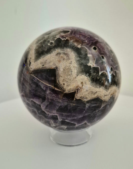 Sphère Améthyste Chevron 9cm / n°106