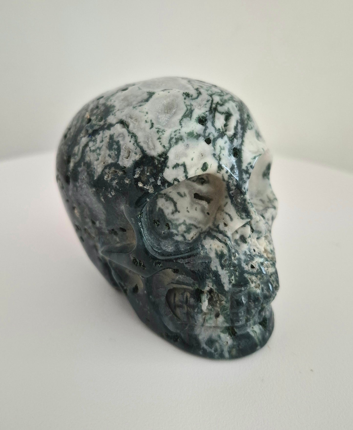 Crâne Agate mousse 7cm / n°10