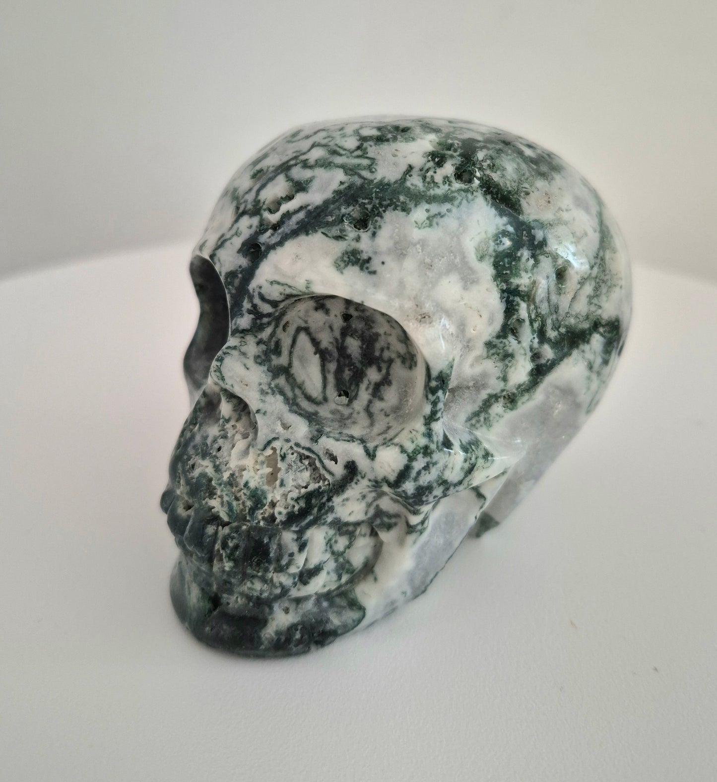 Crâne Agate mousse 7cm / n°10