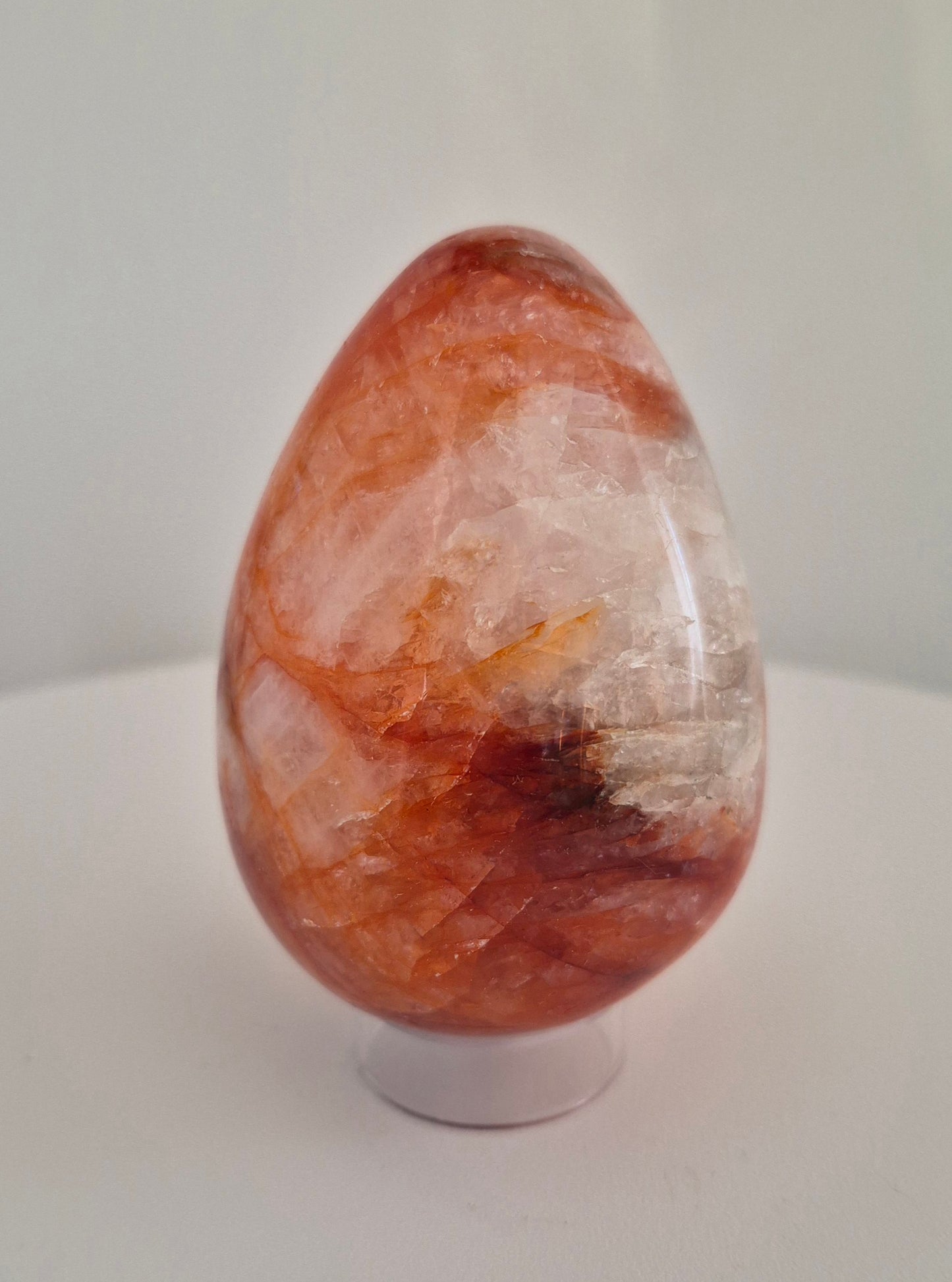 Œuf en Quartz Feu 8cm / n°118