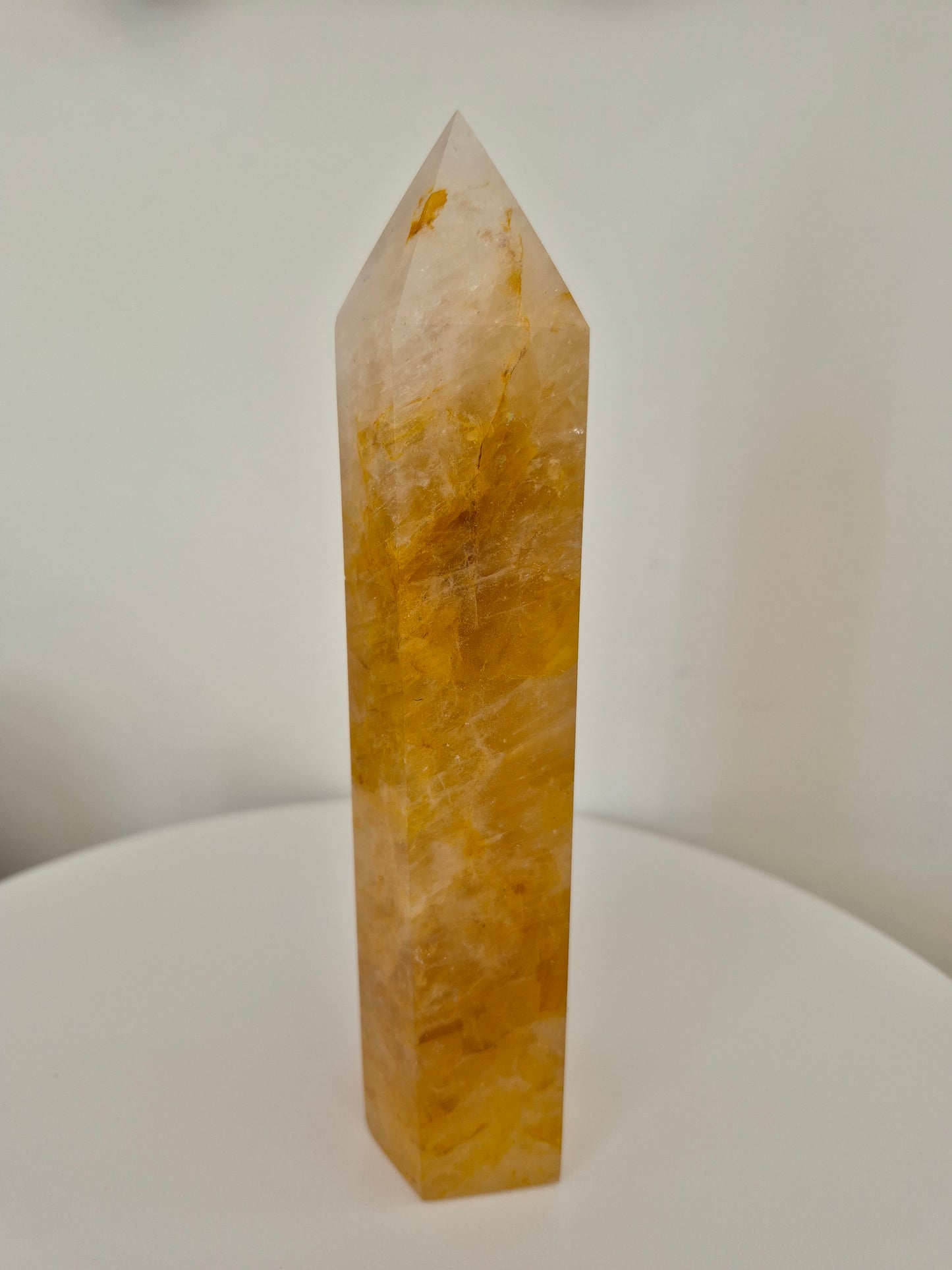 Pointe Tour Quartz doré guérisseur n°125