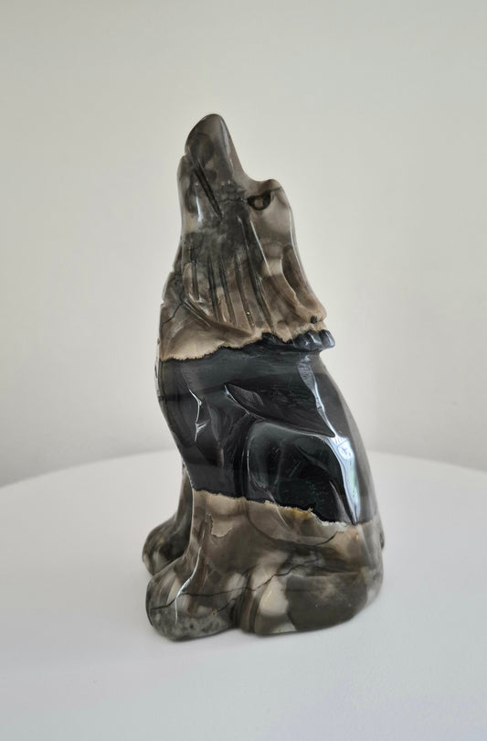 Loup en Agate volcanique n°147