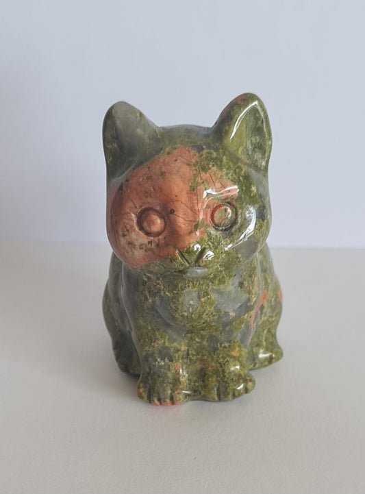 Figurine chat Unakite n°2