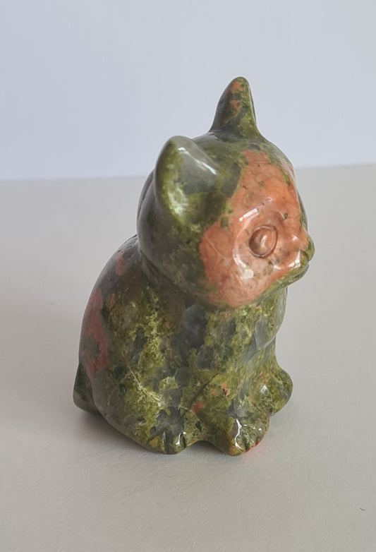 Figurine chat Unakite n°2