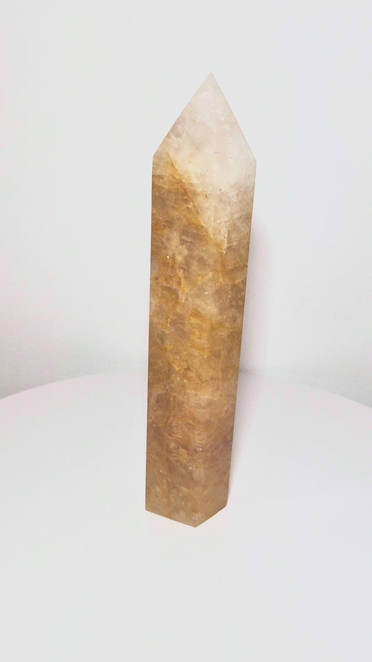 Pointe Tour Quartz doré guérisseur n°125