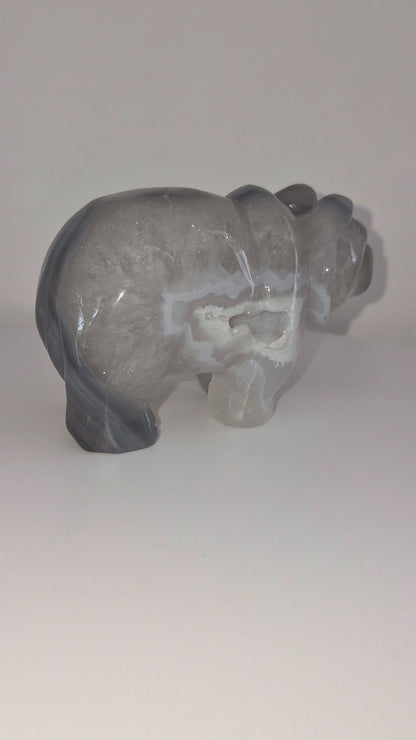 Ours en Agate druse n°163