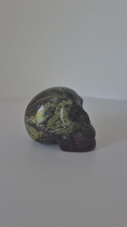 Crâne Jaspe sang de dragon 4cm / n°39