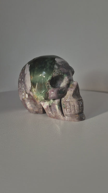 Crâne en agate mousse 7cm / n°11