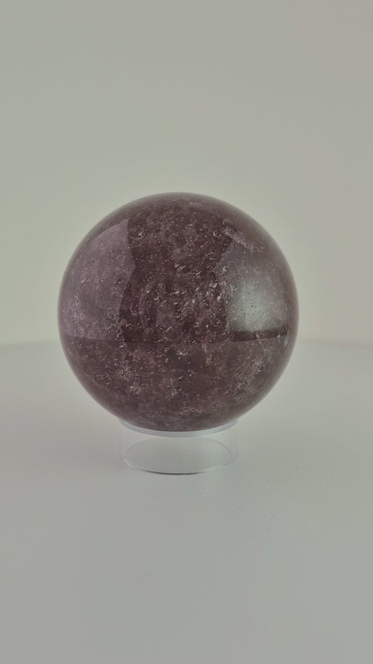 Sphère Quartz hématoïde (ou quartz fraise) 6cm / n°85