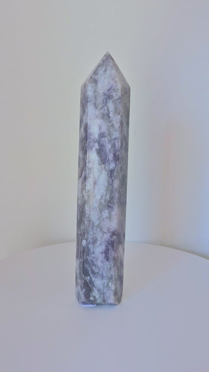 Pointe Tour Lépidolite 22,3cm / n°28