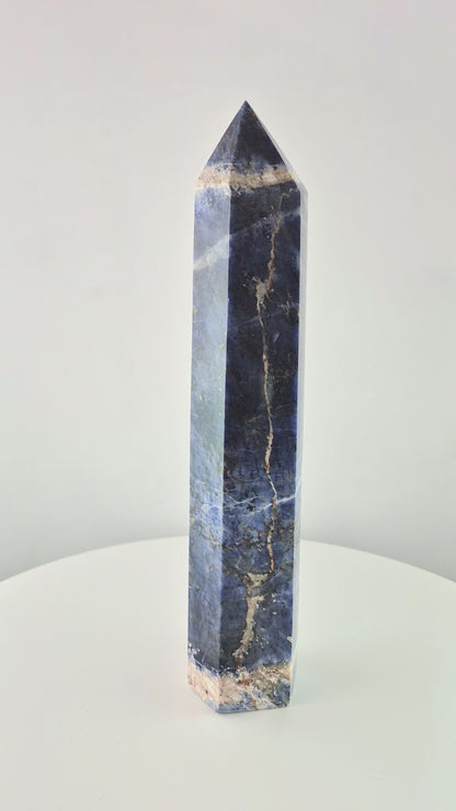 Pointe Tour polie Sodalite 22cm / n°19