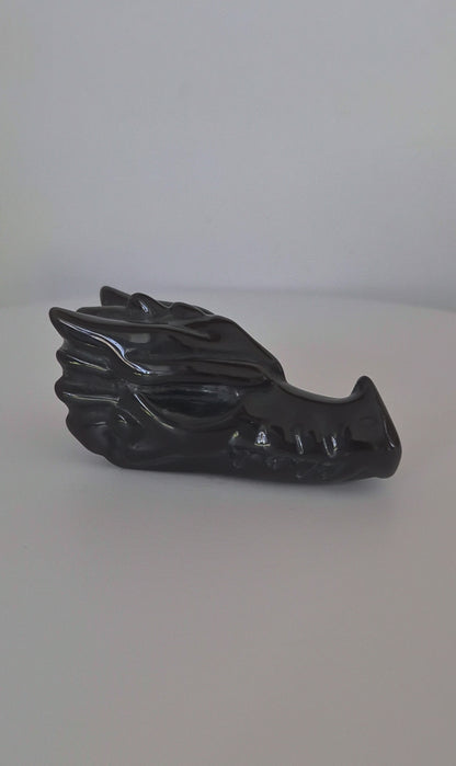 Tête de dragon Obsidienne noire / n°113